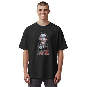 Saw Jigsaw Billy Puppet 3XL I Want You to Play a Game Black T Shirt Official